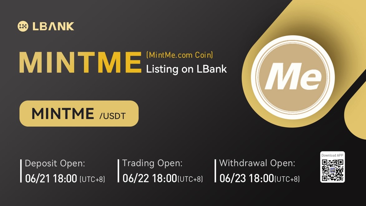 LBank Exchange Will List MintMe․com Coin (MINTME) on June 22, 2022